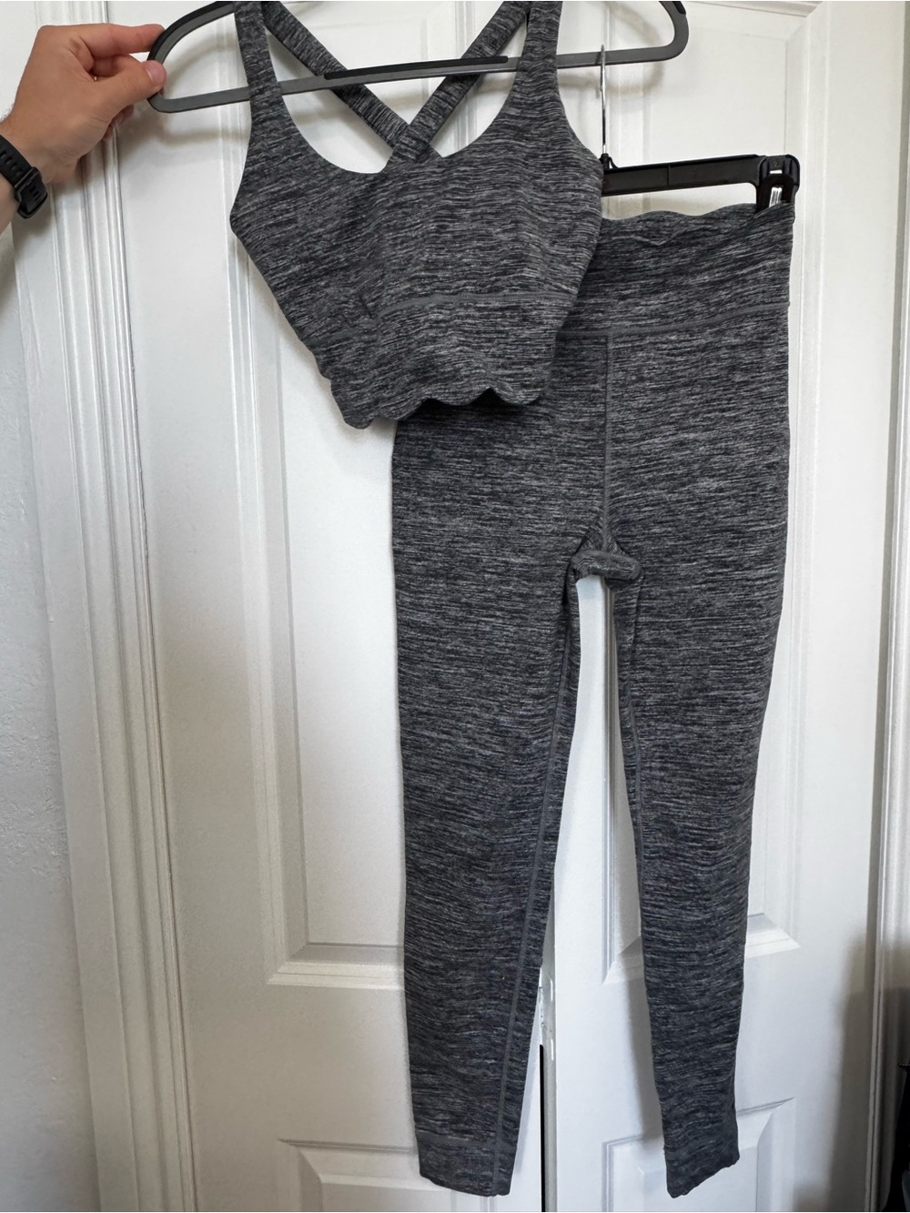 Club Monaco Gray Heather Workout Set
